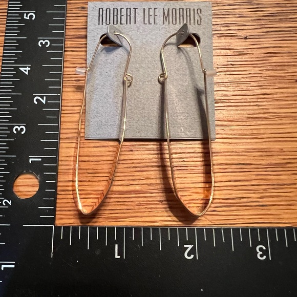 Robert Lee Morris Gold Geometric Earrings - Picture 4 of 5